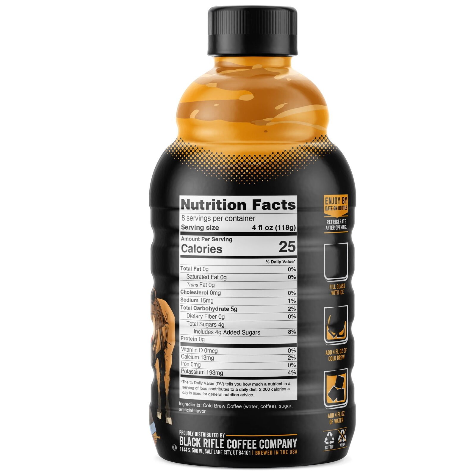 Black Rifle Coffee Company Salty Caramel Cold Brew Iced Flavored Coffee Concentrate Drink for Instant Energy  32 Oz thumbnail