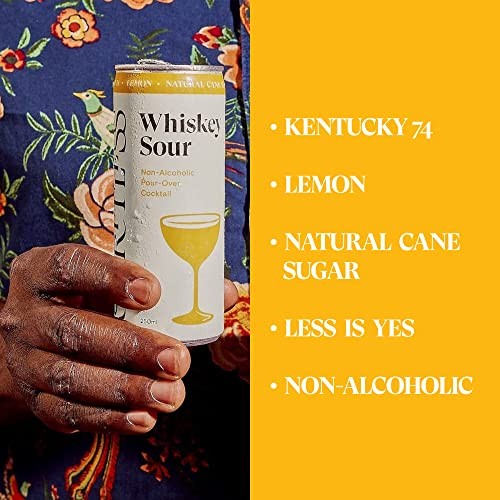 SPIRITLESS Whiskey Sour, Non-Alcoholic Pour-Over Cans, Ready to Drink Mocktail or Cocktail Mixer, Vegan, 35 Calories, 8.45 Fl Oz Cans (12 Pack) thumbnail