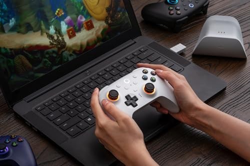 8BitDo - Ultimate 2 Bluetooth Wireless Controller with Hall Effect Triggers, TMR Joysticks and Integrated Charging Dock - Black thumbnail