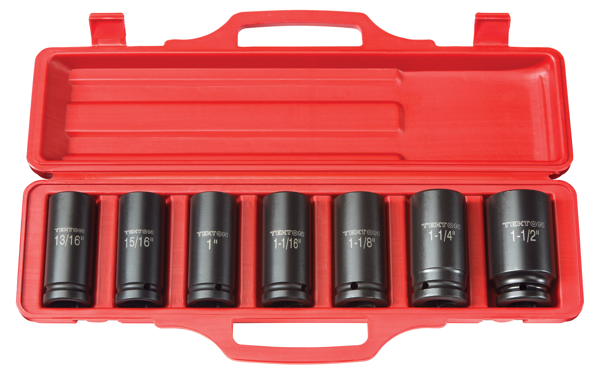 TEKTON 3/4 Inch Drive Deep 6-Point Impact Socket Set with Case  7-Piece (13/16 - 1-1/2 in.) | 4890