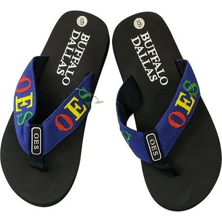 Buffalo Dallas Eastern Star Thong-Style Flip Flops [Blue - 9]