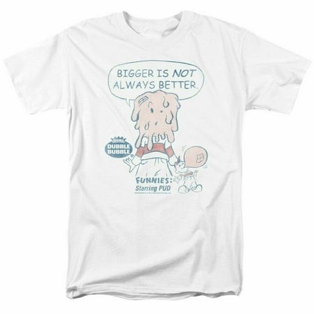 Dubble Bubble Bigger T Shirt Mens Licensed Bubble Gum Candy White