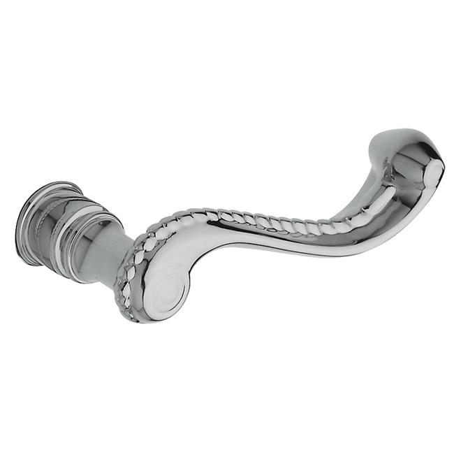 Baldwin 5104 Pair of 5104 Estate Rope Levers Without Rosettes Locking/Latching Mechanism Purchased Separately Polished Chrome Hardware Accessories and