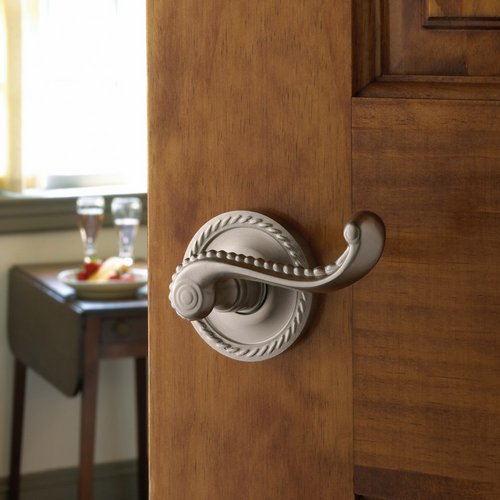 Baldwin 5104 Pair of Estate Rope Levers Without Rosettes Satin Chrome Hardware Accessories and Parts Door Hardware Parts Door Handles thumbnail