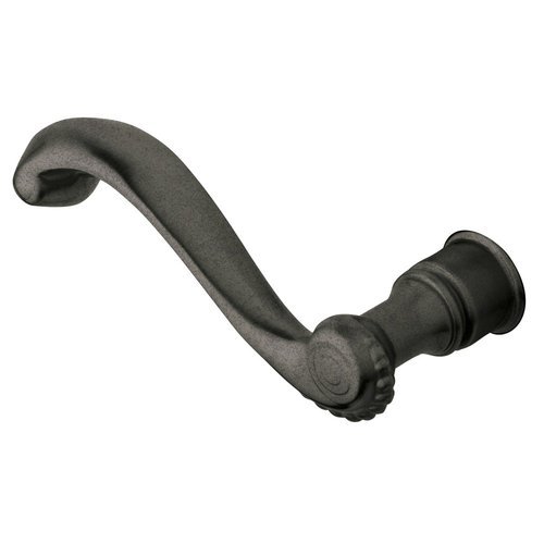Baldwin 5104.LMR Single Left Hand Estate Lever Minus Rosettes Distressed Antique Nickel Hardware Accessories and Parts Door Hardware Parts Door