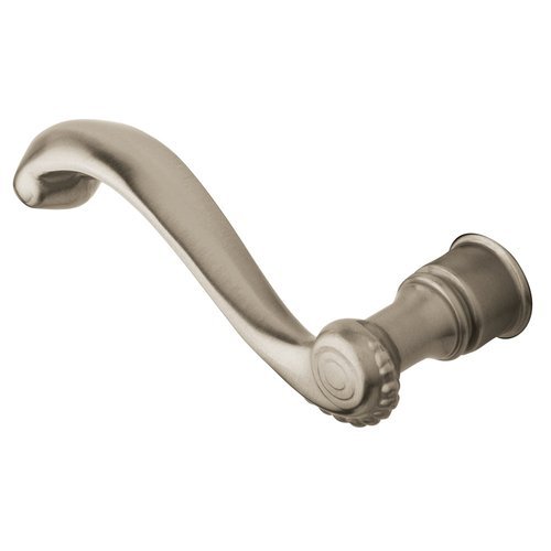 Baldwin 5104.LMR Single Left Hand Estate Lever Minus Rosettes Lifetime Satin Nickel Hardware Accessories and Parts Door Hardware Parts Door Handles