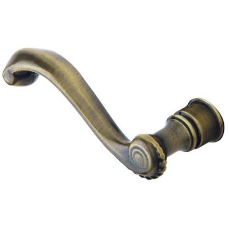 Baldwin 5104.LMR Single Left Hand Estate Lever Minus Rosettes Satin Brass and Black Hardware Accessories and Parts Door Hardware Parts Door Handles