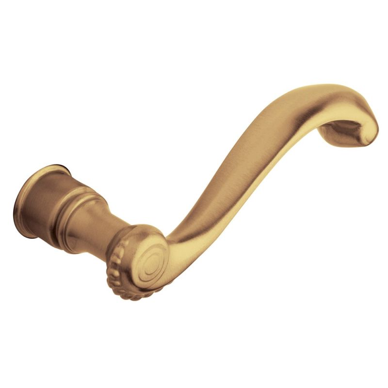 Baldwin 5104.RMR Single Right Hand Estate Lever Minus Rosettes Lacquered Vintage Brass