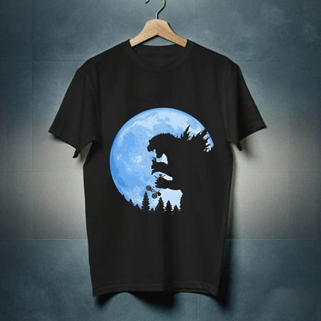 Godzilla Vs E.T. ET Extraterrestrial Movie TOKYO Kids Funny Black T-shirt 9335