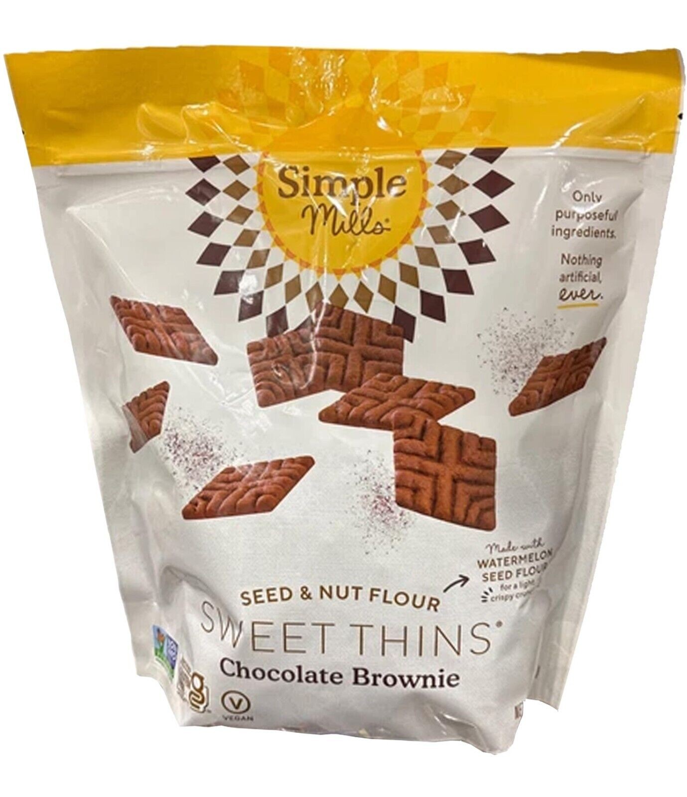 Simple Mills Chocolate Brownie Sweet Thins, 14 Ounce