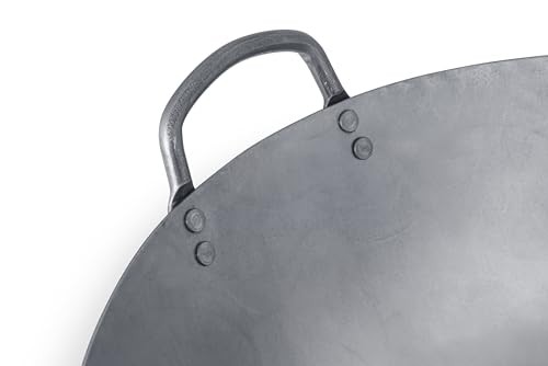 Craft Wok Extra Large 21-Inch Heavy Canton Style Hand Hammered Carbon Steel Wok (Round Bottom) / 731W194X