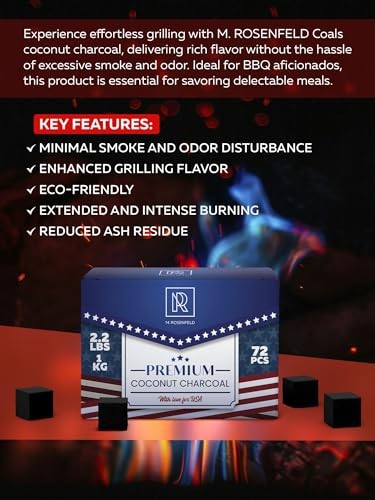 Premium Coconut Charcoal Cubes - Coconut Coals XL Pack of 72 Count & 1 KG (2.2 Lbs)  Premium Quality 25mm (1x1x1 in)  100% Natural Coconut Charcoal Cu thumbnail