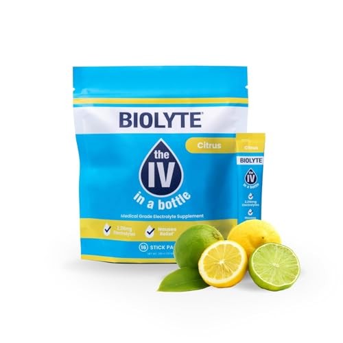 BIOLYTE IV Hydration Packets - Electrolyte Powder Packets, Drink Mix for Water & Other Liquids, Dehydration Relief with Sodium & Vitamins, Doctor-Deve