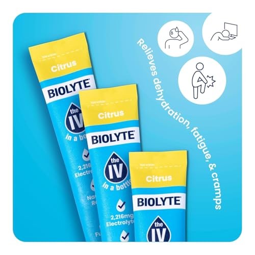 BIOLYTE IV Hydration Packets - Electrolyte Powder Packets, Drink Mix for Water & Other Liquids, Dehydration Relief with Sodium & Vitamins, Doctor-Deve thumbnail