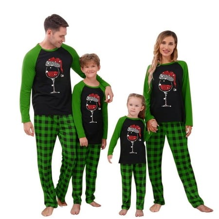Family Matching Outfits Christmas Prints Family Matching Long Sleeve Tops+Pants Set Family Matching Sets