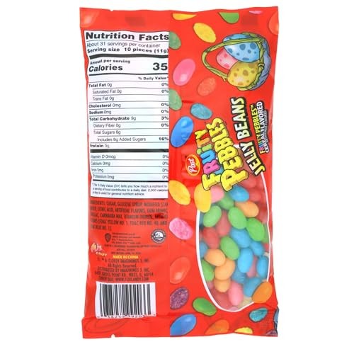 Fruity Pebbles Jelly Beans, Assorted Fruit Flavored Chewy Candies, Easter Egg Fillers and Party Favors, 10 Ounces thumbnail