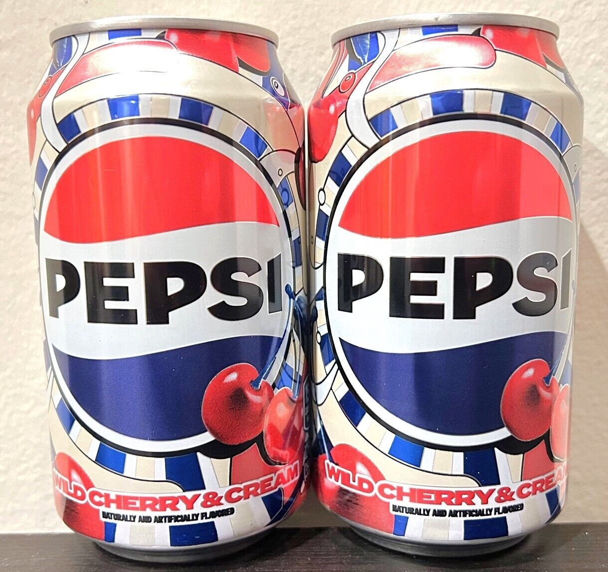 New Limited Edition Pepsi Cola Wild Cherry & Cream Soda 12fl Oz (2 Cans)