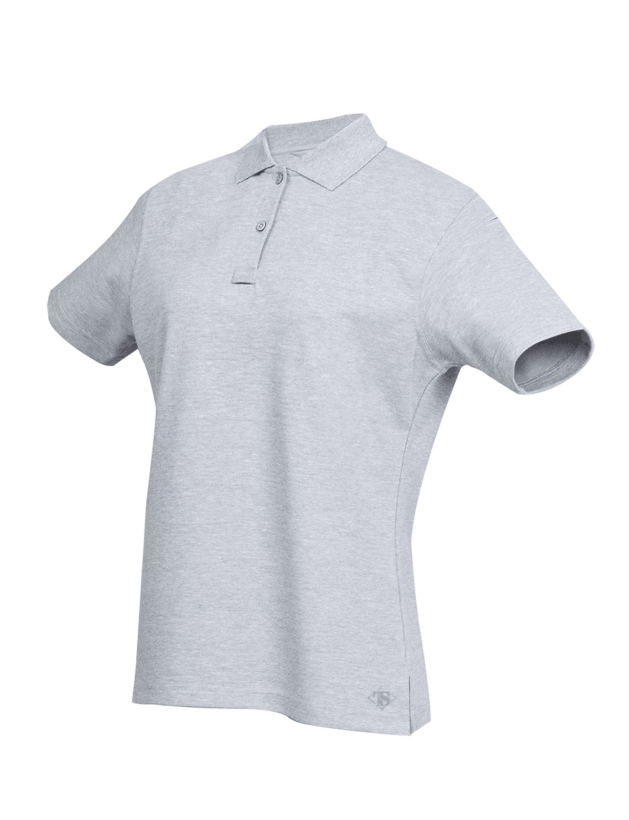 Womens Polo,Size M,Heather Gray