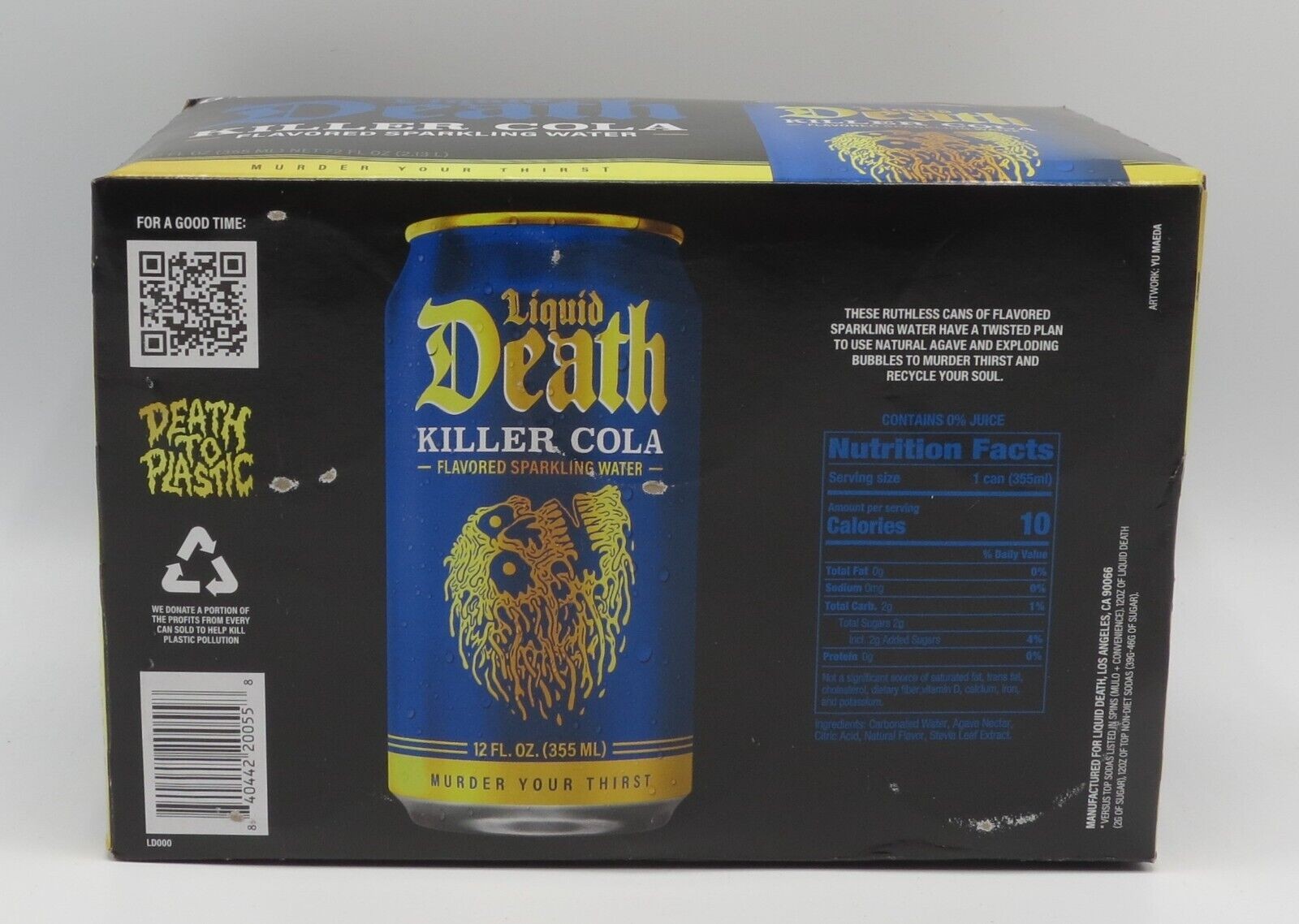 Liquid Death Sparkling Water, Killer Cola 6 Cans (12 Fl Oz Each) thumbnail