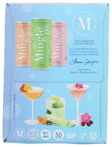 Mingle Mocktails Non-Alcoholic Party Variety Pack  6 Pack  12 Fl Oz Sleek Aluminum Cans  0.00% ABV thumbnail