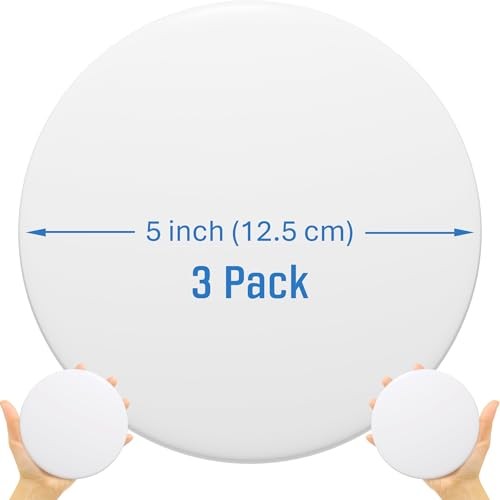 Strongest Home Wall & Door Handle Stopper 5 Set of 3 Pieces White Rubber Door Knob, Round Wall Shield Cushion, Quiet Wall Protector for Door Handle,