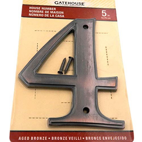 Gatehouse Aged Bronze House Number 5