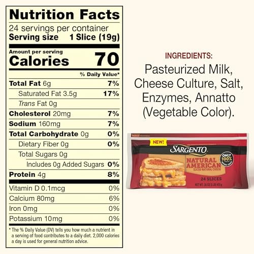 Sargento Natural American Sliced Cheese, 24 Slices thumbnail