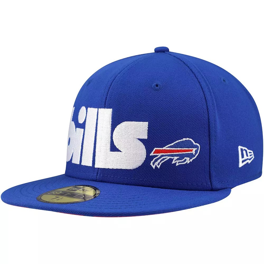 Men's New Era Royal Buffalo Bills Checkered Undervisor 59FIFTY Fitted Hat, Size: 6 7/8, Blue thumbnail