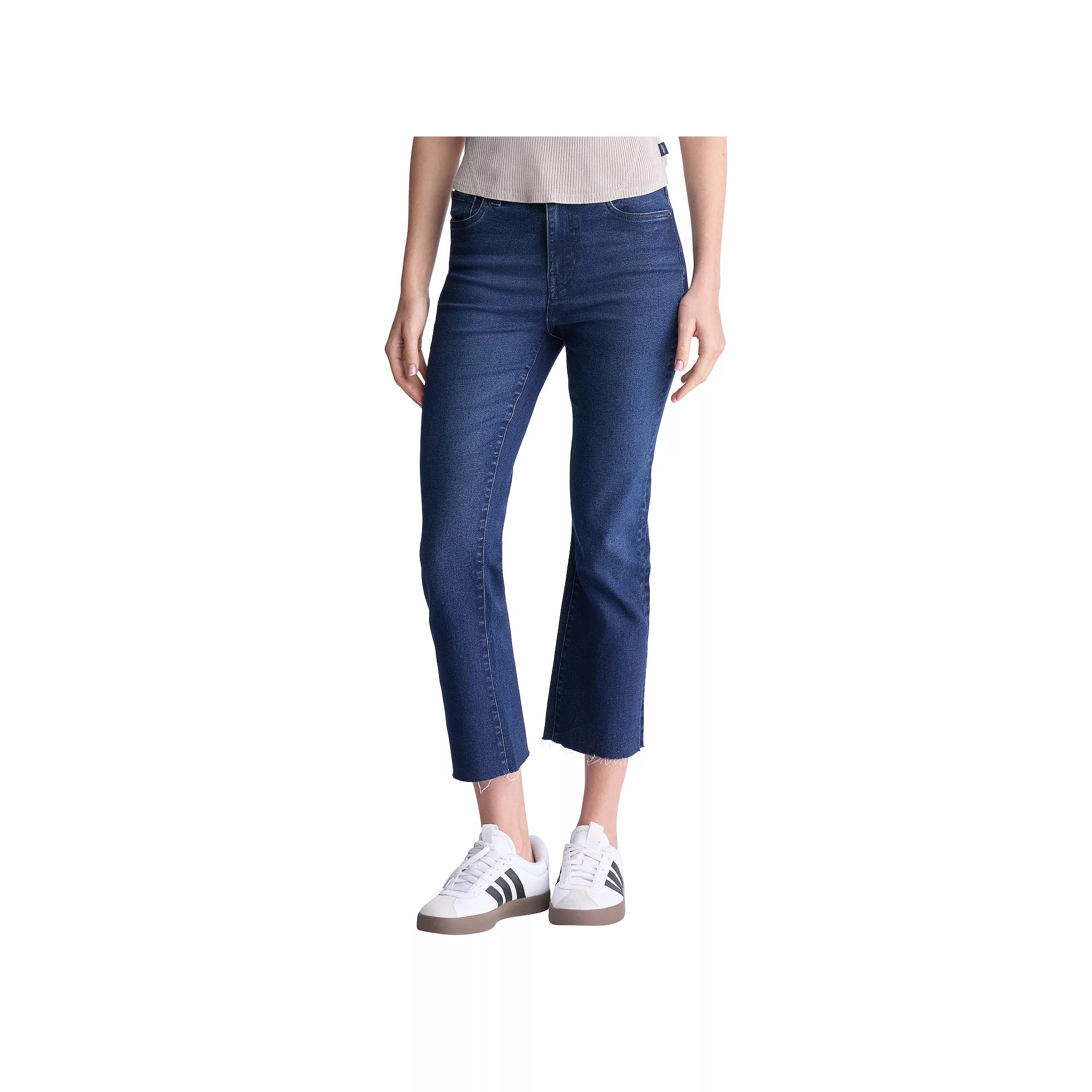 Women's Buffalo Jeans Kim Mid-Rise Kick Cropped Flare Jeans, Size: 33, Authentic Blue thumbnail