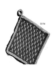 PATTERN #2564 POTHOLDER VINTAGE CROCHET Princess of Patterns Author