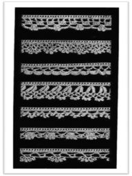 PATTERN #1744 CROCHETED EDGINGS and CORNERS VINTAGE CROCHET Princess of Patterns Author