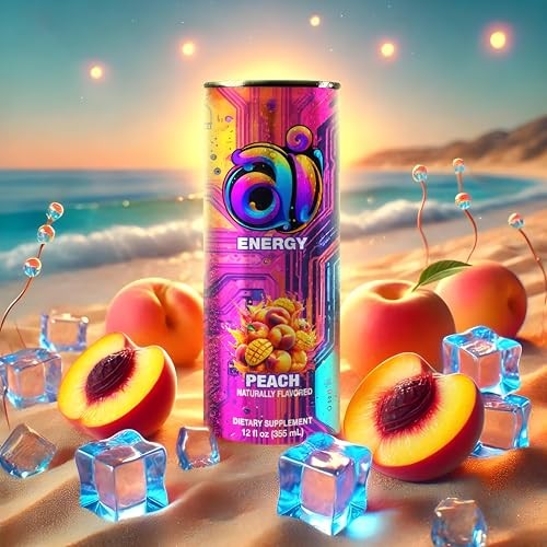 Ai Energy Peach - SUGAR FREE Energy Drink for Mental Focus - Zero Calorie & Zero Carb Beverage for Enhanced Alertness - Clean Energy Formula, 12 Fl Oz thumbnail