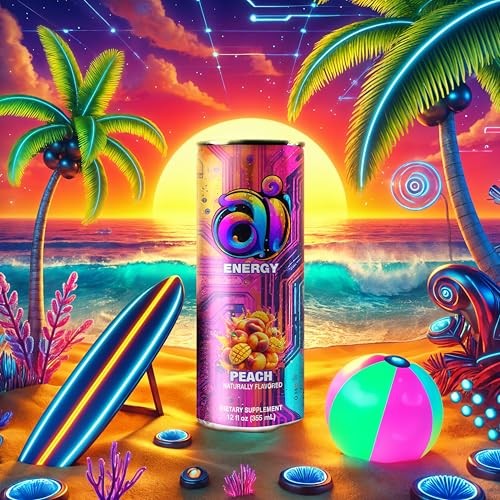 Ai Energy Peach - SUGAR FREE Energy Drink for Mental Focus - Zero Calorie & Zero Carb Beverage for Enhanced Alertness - Clean Energy Formula, 12 Fl Oz thumbnail
