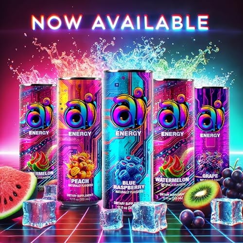 Ai Energy Peach - SUGAR FREE Energy Drink for Mental Focus - Zero Calorie & Zero Carb Beverage for Enhanced Alertness - Clean Energy Formula, 12 Fl Oz thumbnail