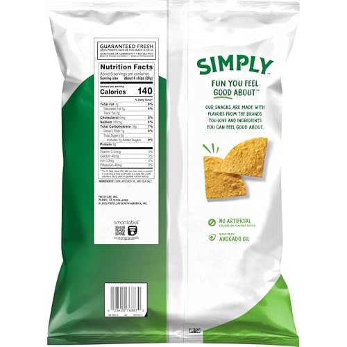 Simply Tostitos Tortilla Chips Sea Salt and Avocado Oil - 7.5oz thumbnail