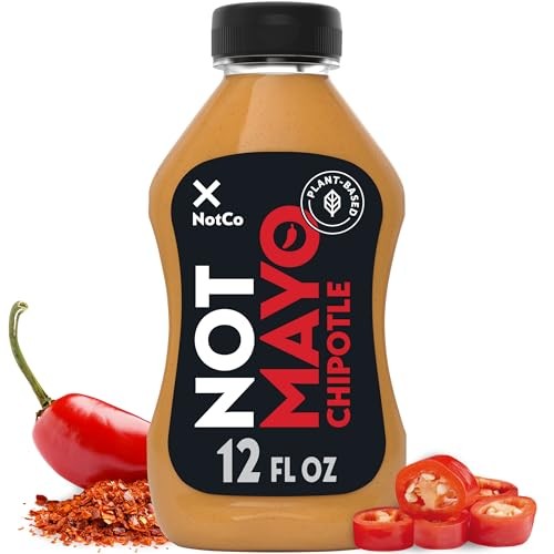 NotMayo Plant-Based Vegan Chipotle Mayo Dressing & Spread, 12 Fl Oz Squeeze Bottle