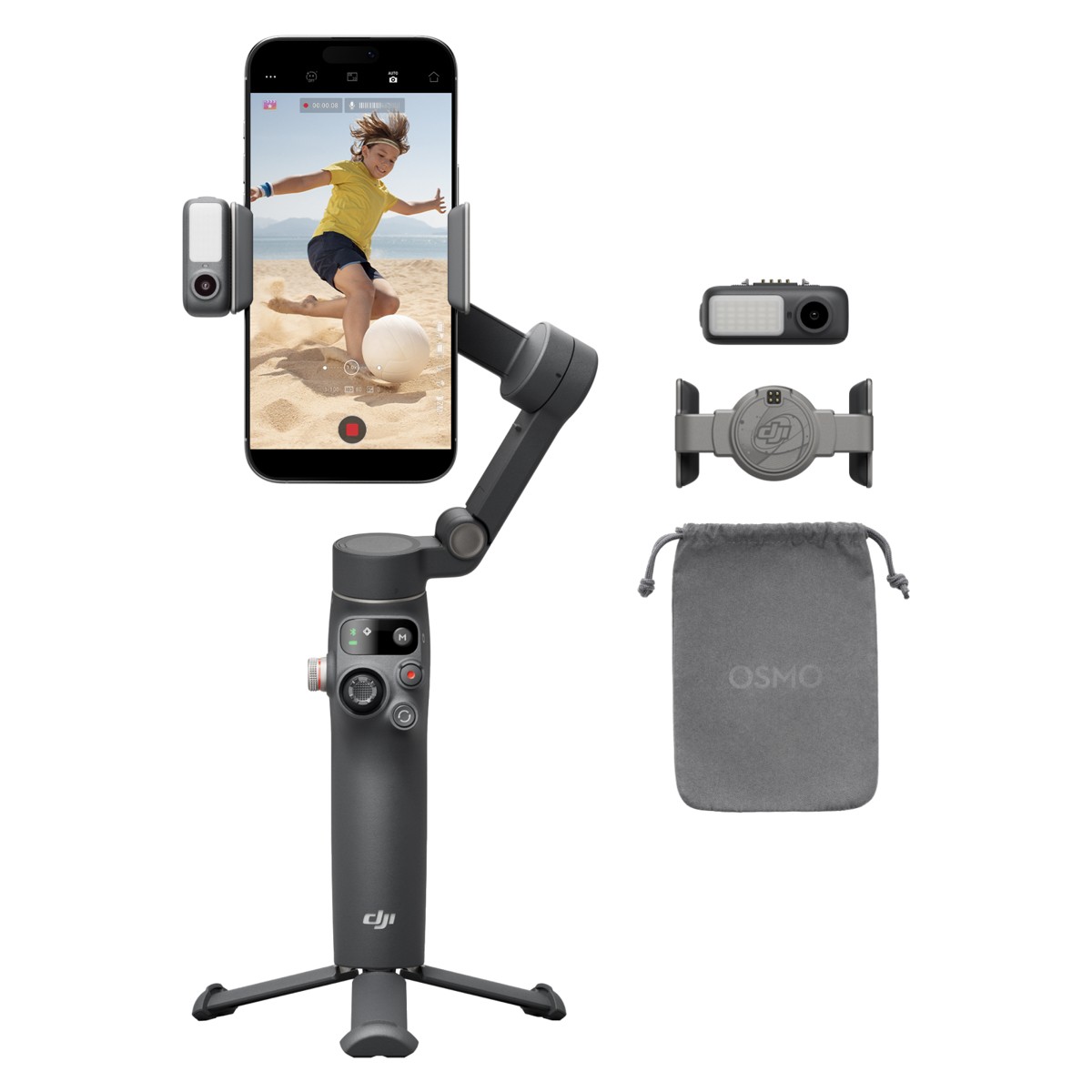 DJI Osmo Mobile 7P Pro OM Gimbal Phone Stabiliser Stick Tripod Black Kit