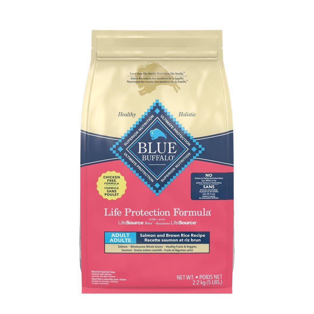 Blue Buffalo Life Protection Formula™ Natural Salmon & Brown Rice Adult Dry Dog Food, 2.2-kg