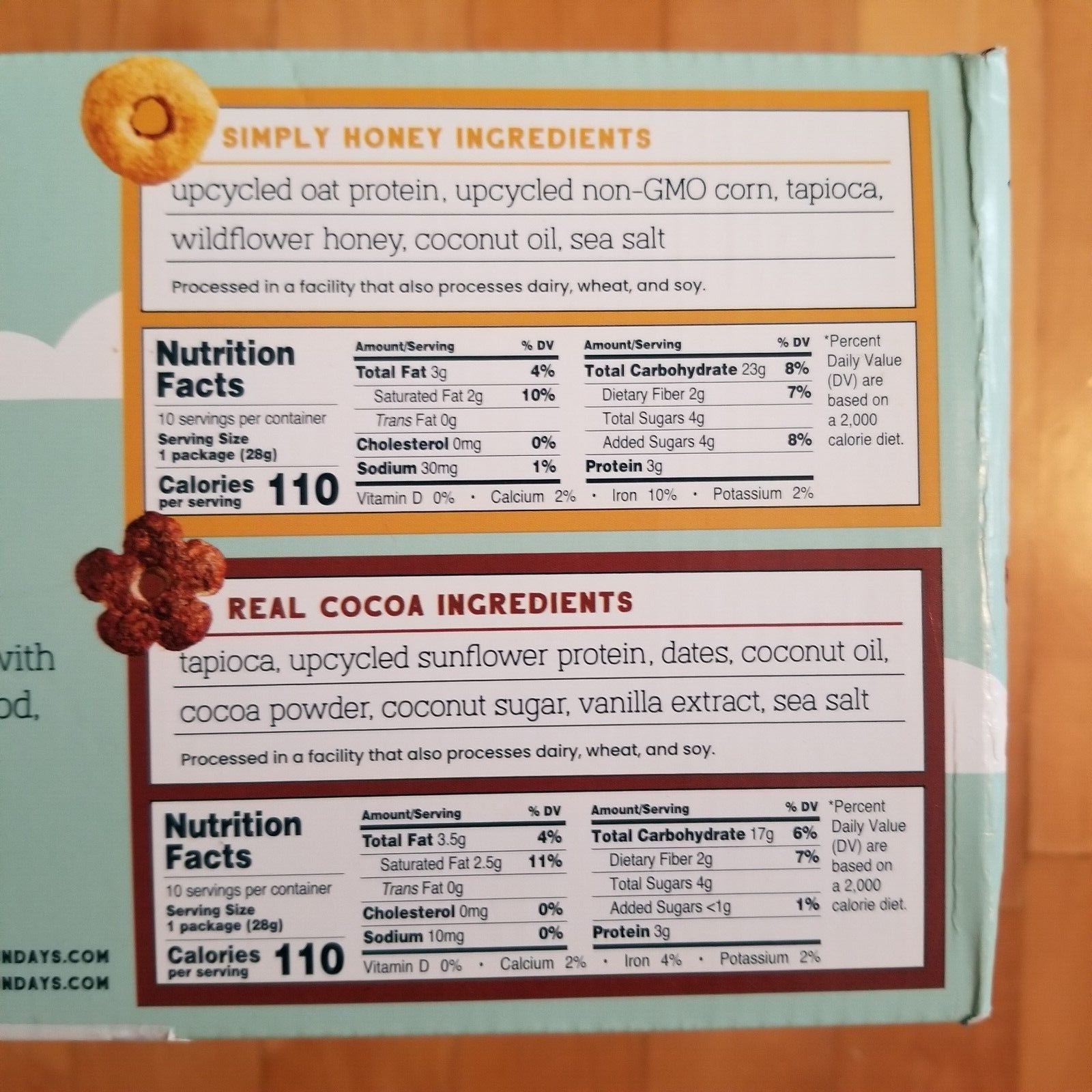 Seven Sundays Plant Protein Cereal Snackies 20-pack Real Cocoa & Simply Honey thumbnail