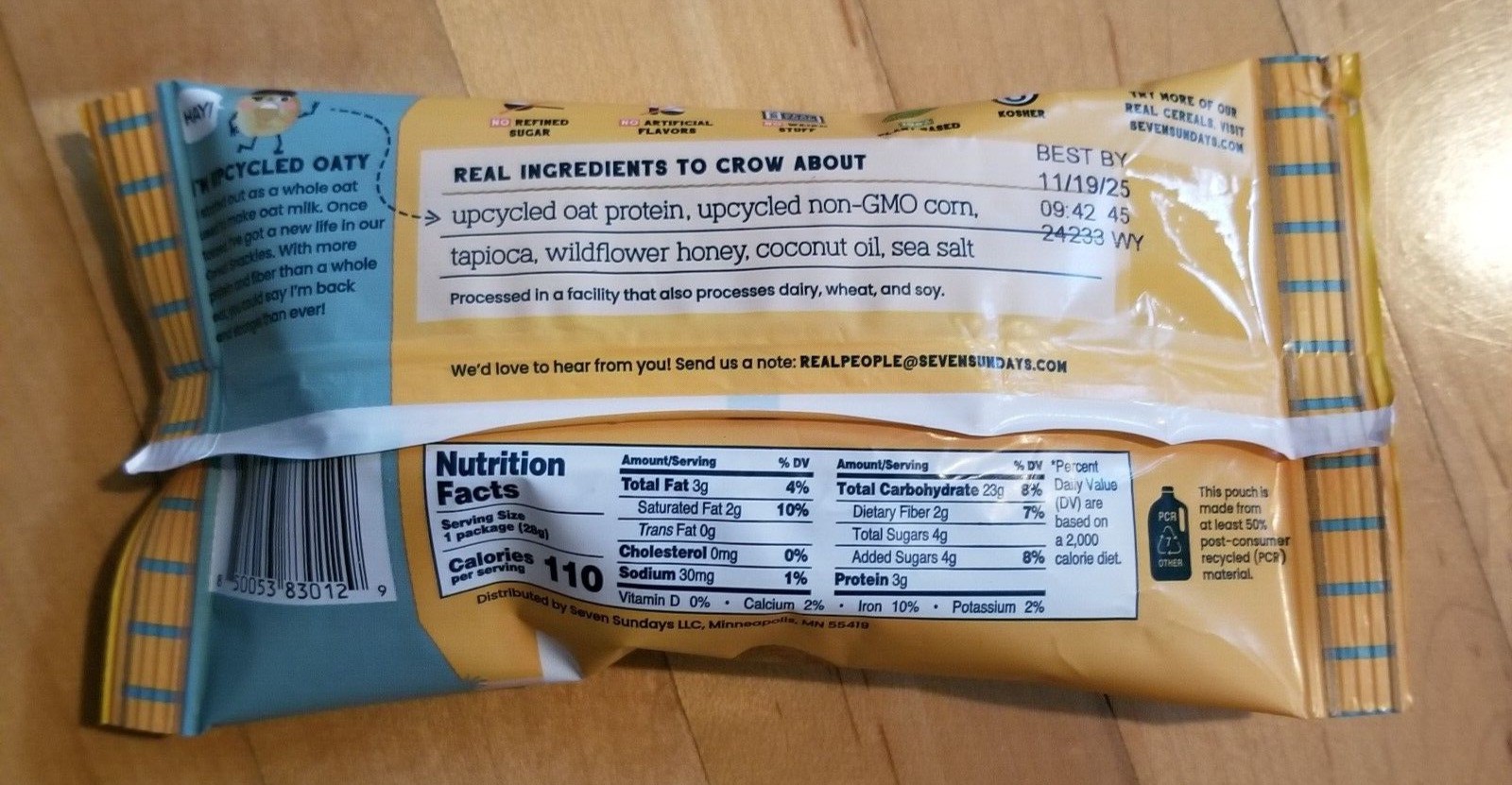 Seven Sundays Plant Protein Cereal Snackies 20-pack Real Cocoa & Simply Honey thumbnail