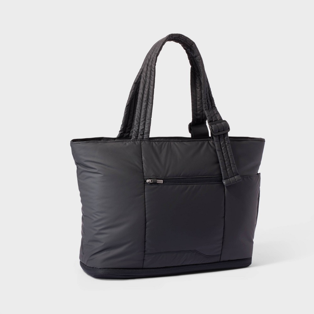 Puffer Expandable Weekender Bag - Open Story™ Black: Carry on Travel Luggage