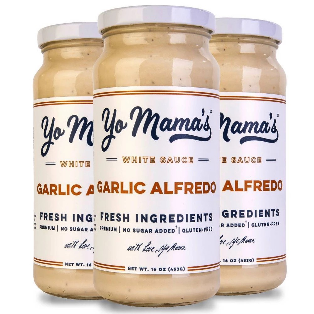 Yo Mama's Roasted Garlic Alfredo Sauce - 3ct / 48oz