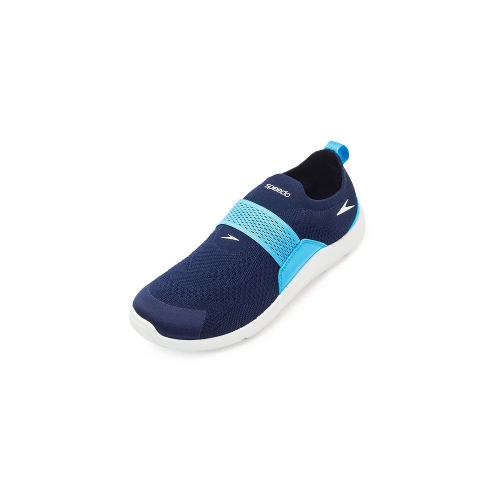 Speedo Adult Men's Pull on Water Shoes - Navy M: Abstract Pattern, Closed Round Toe, Breathable Upper