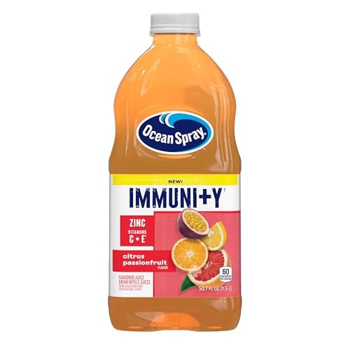 Ocean Spray Immunity Citrus Passionfruit Flavored Juice Drink, 50.7 Fl Oz Bottle (Pack of 1)