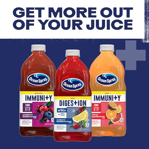Ocean Spray Immunity Citrus Passionfruit Flavored Juice Drink, 50.7 Fl Oz Bottle (Pack of 1) thumbnail