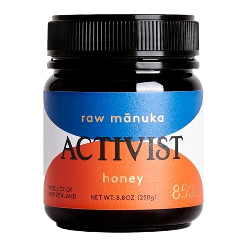 ACTIVIST Raw Manuka Honey 850+MGO | Product of New Zealand | Certified Non-GMO | BPA-Free Jar (8.8 Oz| 250 G)