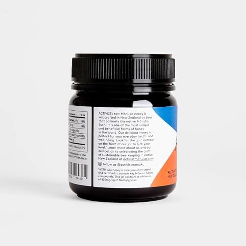 ACTIVIST Raw Manuka Honey 850+MGO | Product of New Zealand | Certified Non-GMO | BPA-Free Jar (8.8 Oz| 250 G) thumbnail