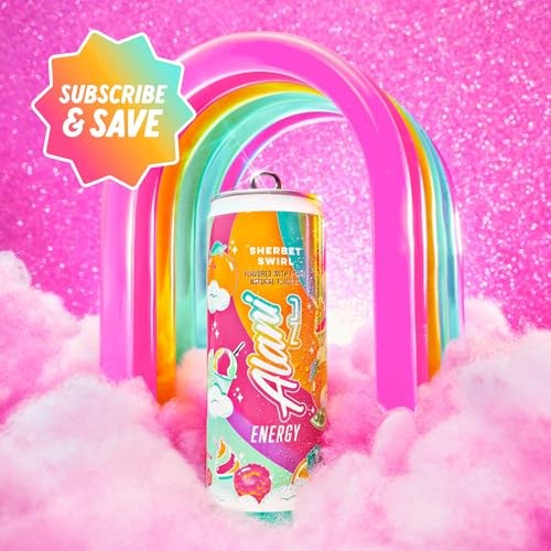 Alani Nu SHERBET SWIRL Sugar Free, Low Calorie Energy Drinks, 200mg Caffeine, Biotin B Vitamins, Zero Sugar, 10 Calories, 12 Fl Oz Cans, 24 Pack thumbnail