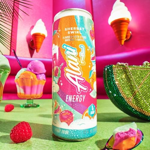 Alani Nu SHERBET SWIRL Sugar Free, Low Calorie Energy Drinks, 200mg Caffeine, Biotin B Vitamins, Zero Sugar, 10 Calories, 12 Fl Oz Cans, 24 Pack thumbnail
