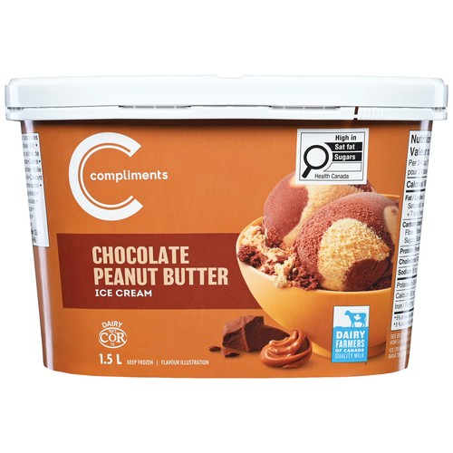 Comp Ice Cream Choc Peanut Butter 4X1.5L